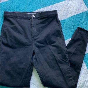 TopShop High Waisted Joni Black Jeans